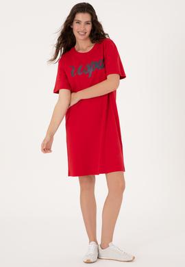 Kadın Kırmızı Örme Elbise - 50307835012