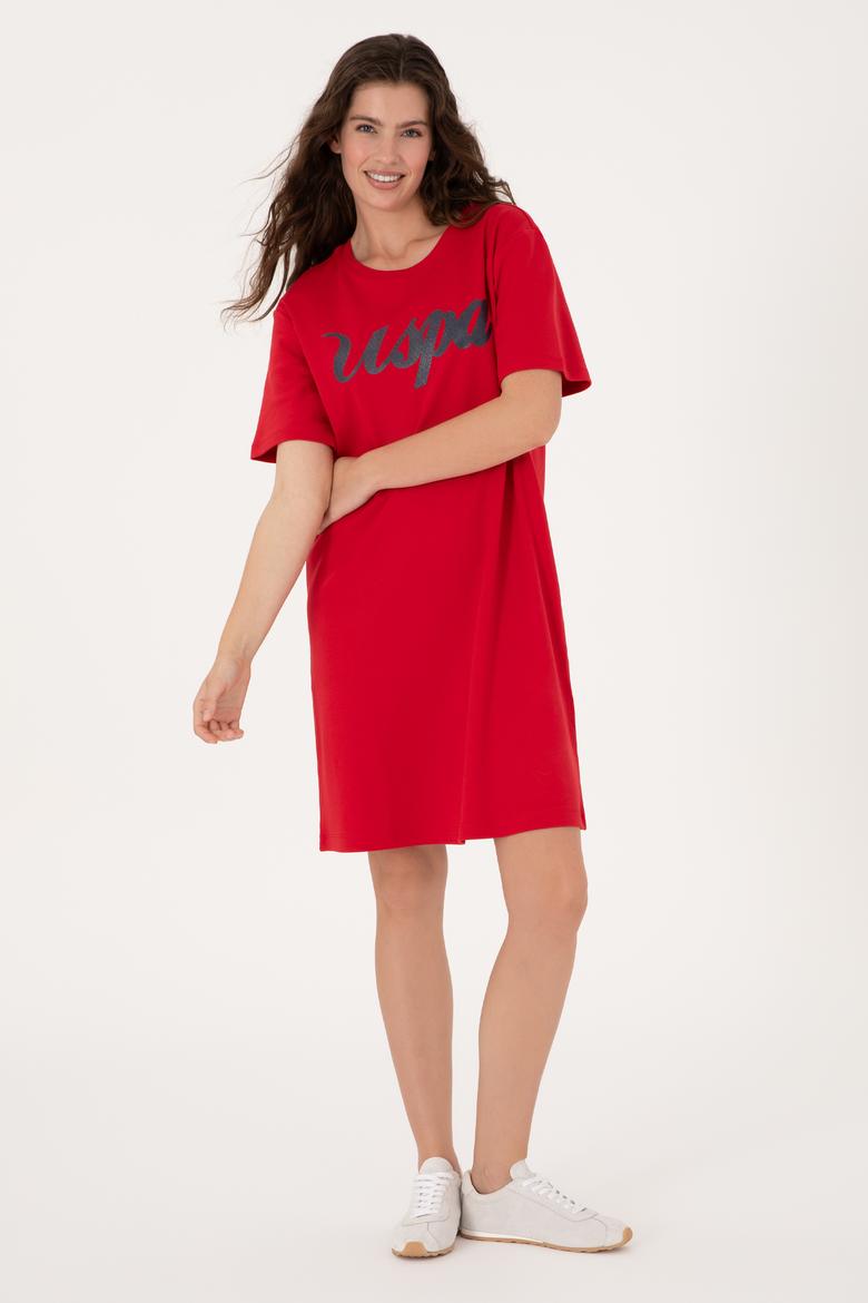 Kadın Kırmızı Örme Elbise - 50307835012