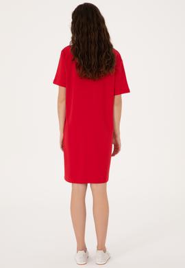 Kadın Kırmızı Örme Elbise - 50307835012