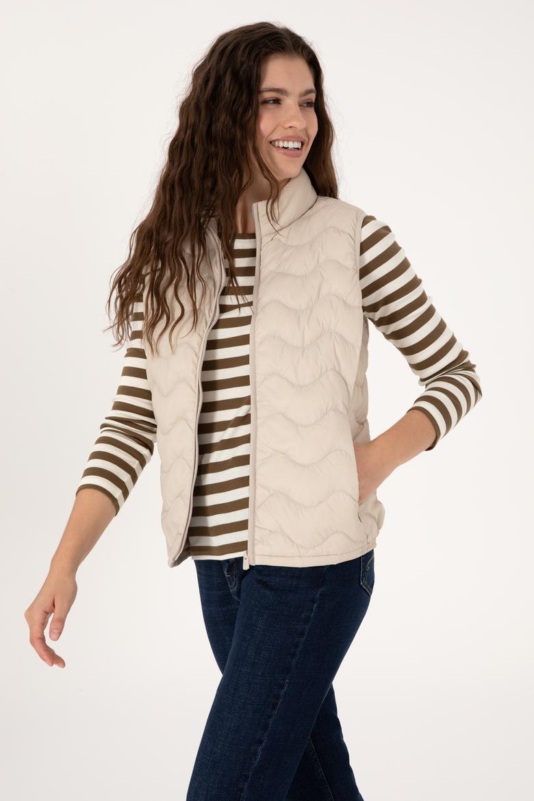 Kadın Krem Yelek - 50289603061