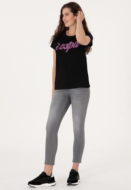 Kadın Siyah Tişört - 50307933015