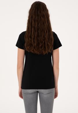Kadın Siyah Tişört - 50307933015