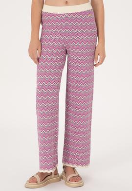 Kadın Fuşya Triko Pantolon - 50306842020