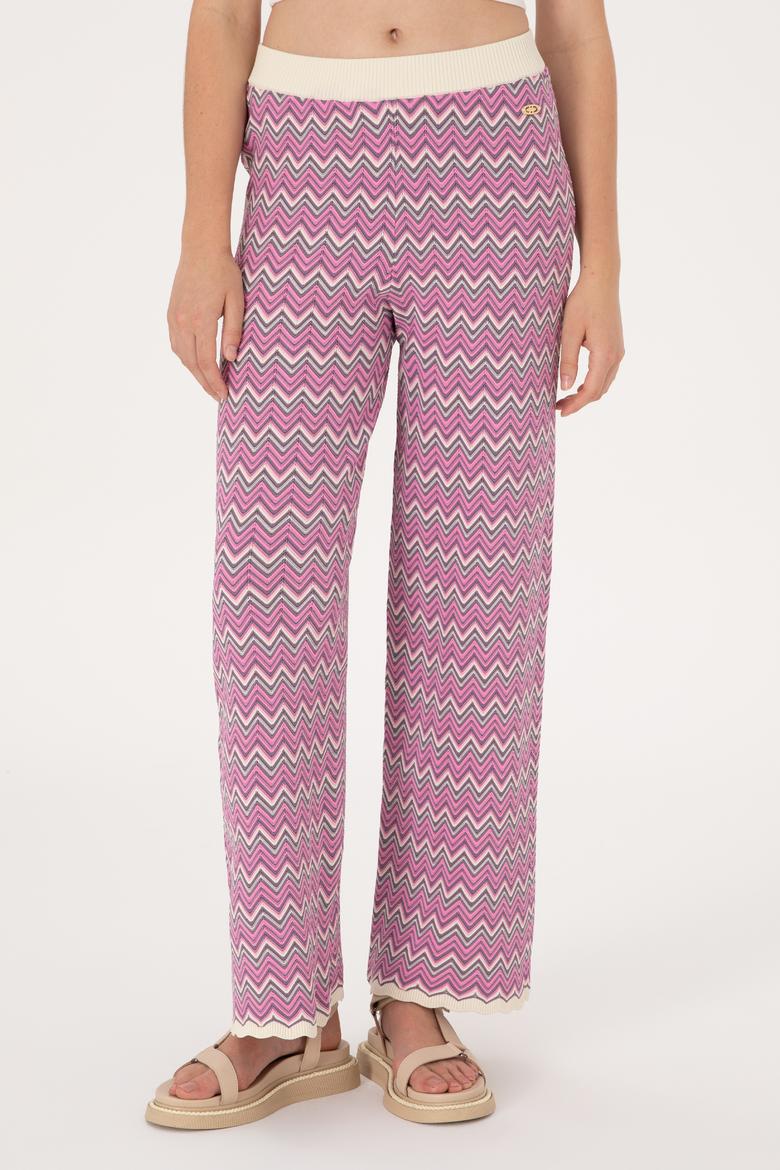 Kadın Fuşya Triko Pantolon - 50306842020