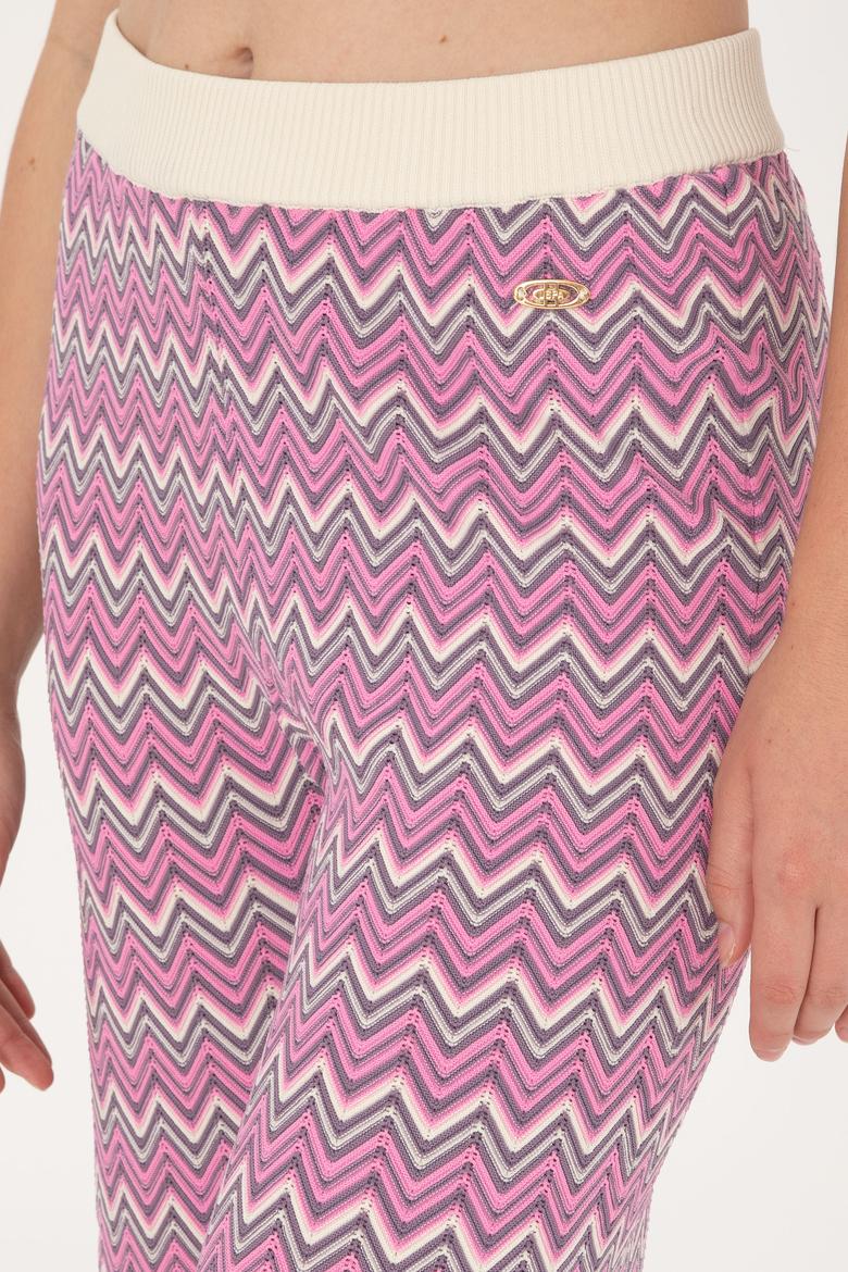 Kadın Fuşya Triko Pantolon - 50306842020