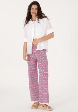 Kadın Fuşya Triko Pantolon - 50306842020