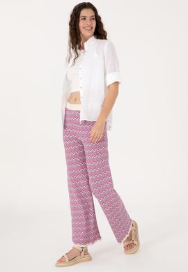 Kadın Fuşya Triko Pantolon - 50306842020