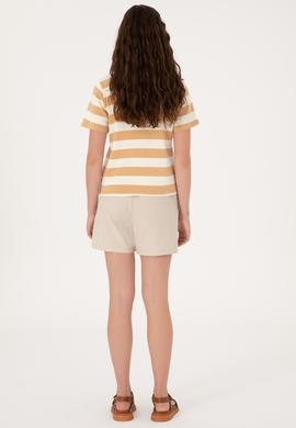 Kadın Taş Dokuma Şort - 50300653023