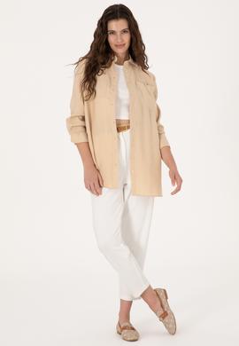 Kadın Krem Örme Pantolon - 50300650014