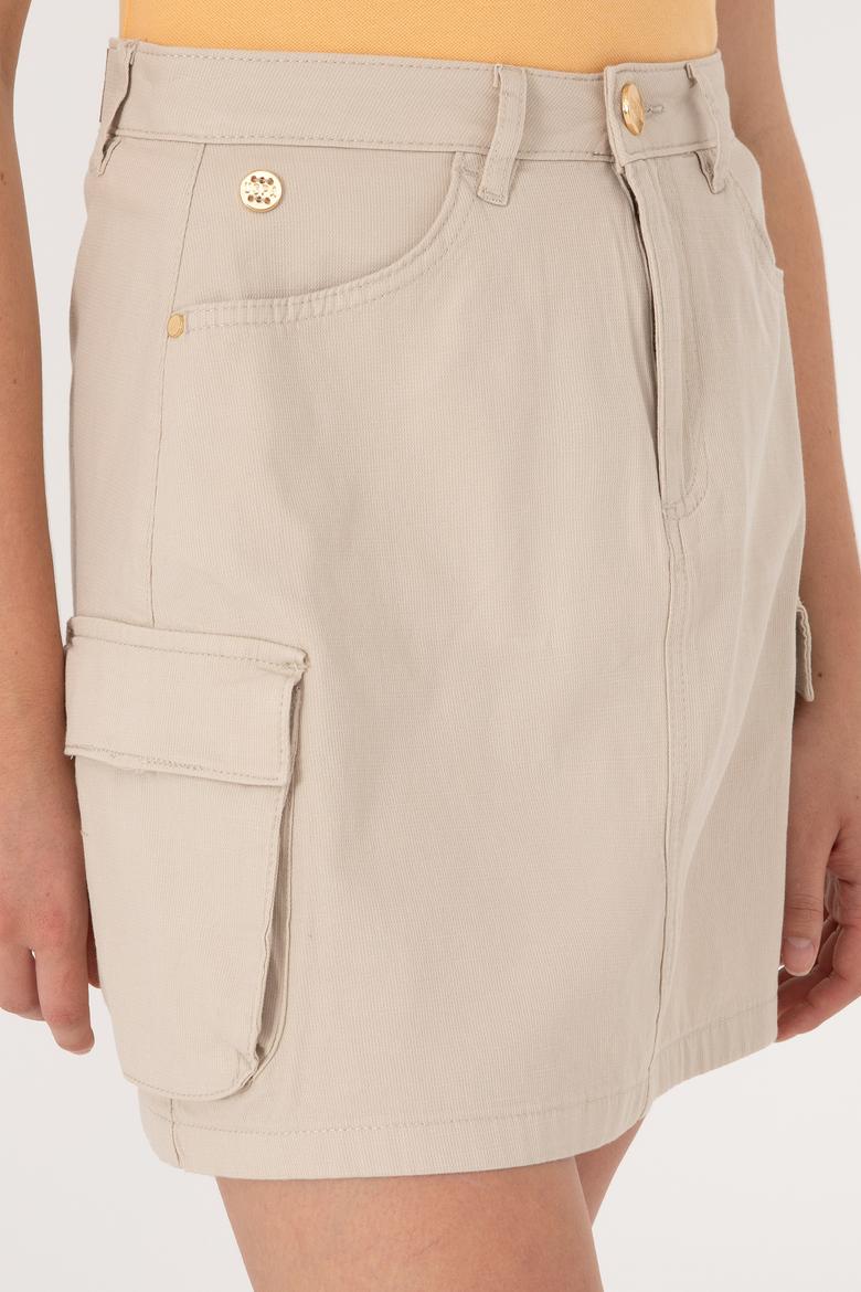 Kadın Taş Mini Boy Dokuma Etek - 50300686029