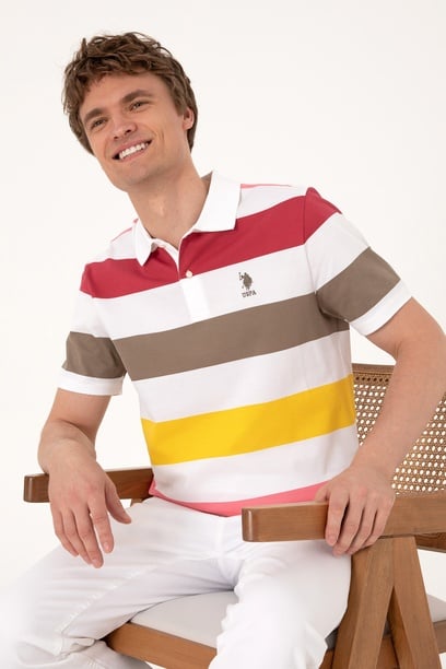Erkek Regular Fit Polo Yaka Vizon Tişört