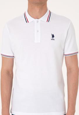 Erkek Regular Fit Beyaz Polo Yaka Basic Tişört - 50306011008