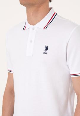 Erkek Regular Fit Beyaz Polo Yaka Basic Tişört - 50306011008