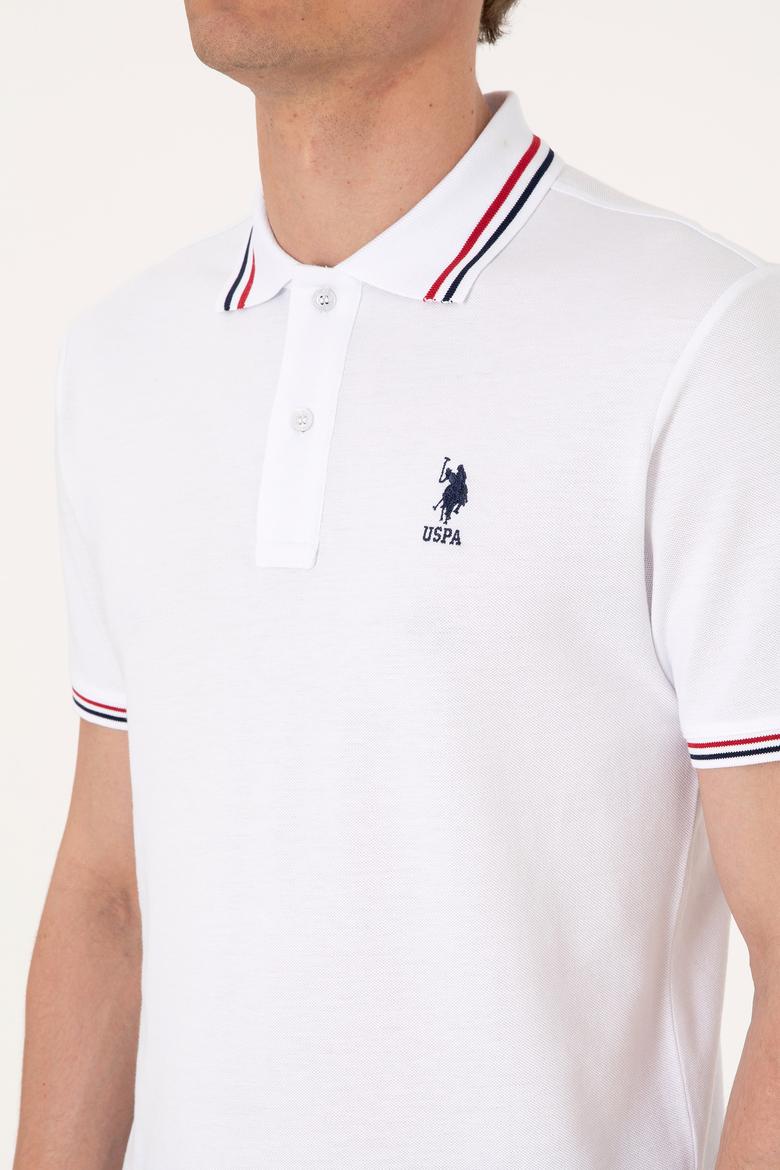 Erkek Regular Fit Beyaz Polo Yaka Basic Tişört - 50306011008