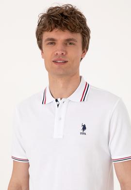 Erkek Regular Fit Beyaz Polo Yaka Basic Tişört - 50306011008