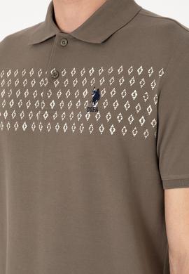 Erkek Regular Fit Polo Yaka Vizon Tişört - 50306798028