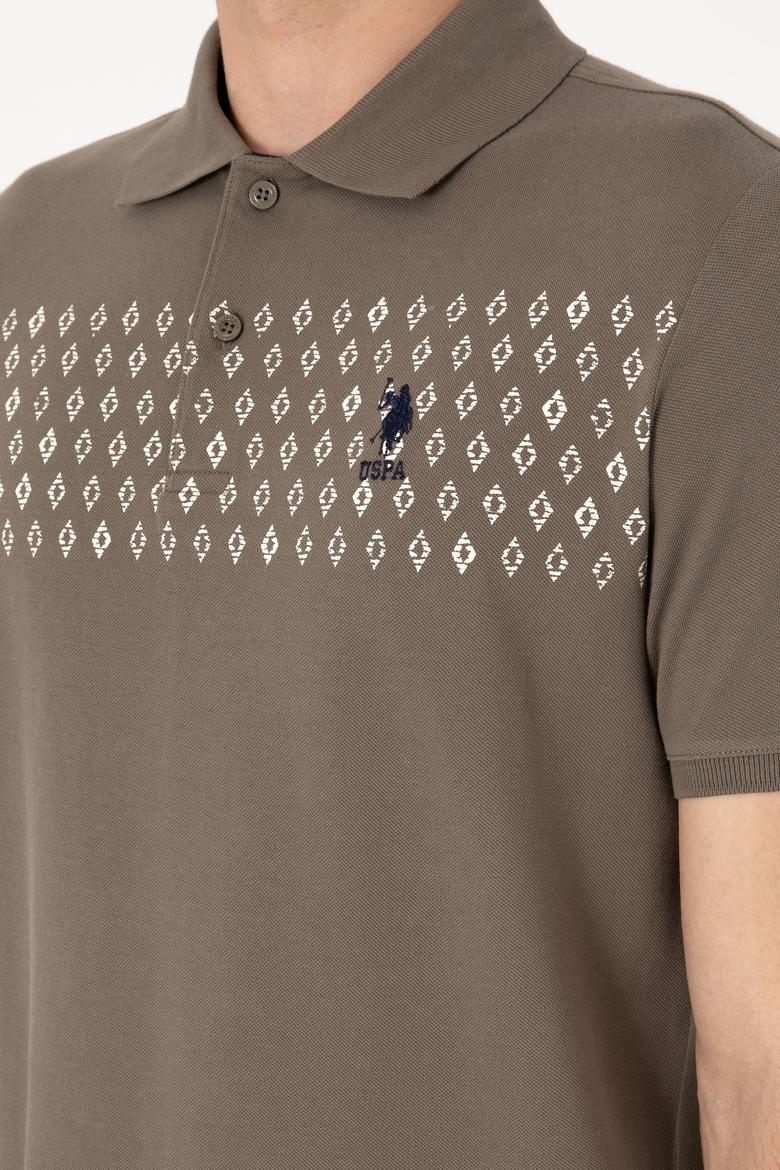 Erkek Regular Fit Polo Yaka Vizon Tişört - 50306798028