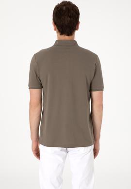Erkek Regular Fit Polo Yaka Vizon Tişört - 50306798028