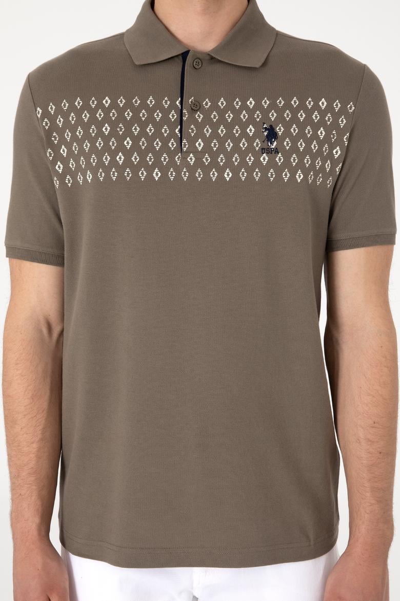 Erkek Regular Fit Polo Yaka Vizon Tişört - 50306798028