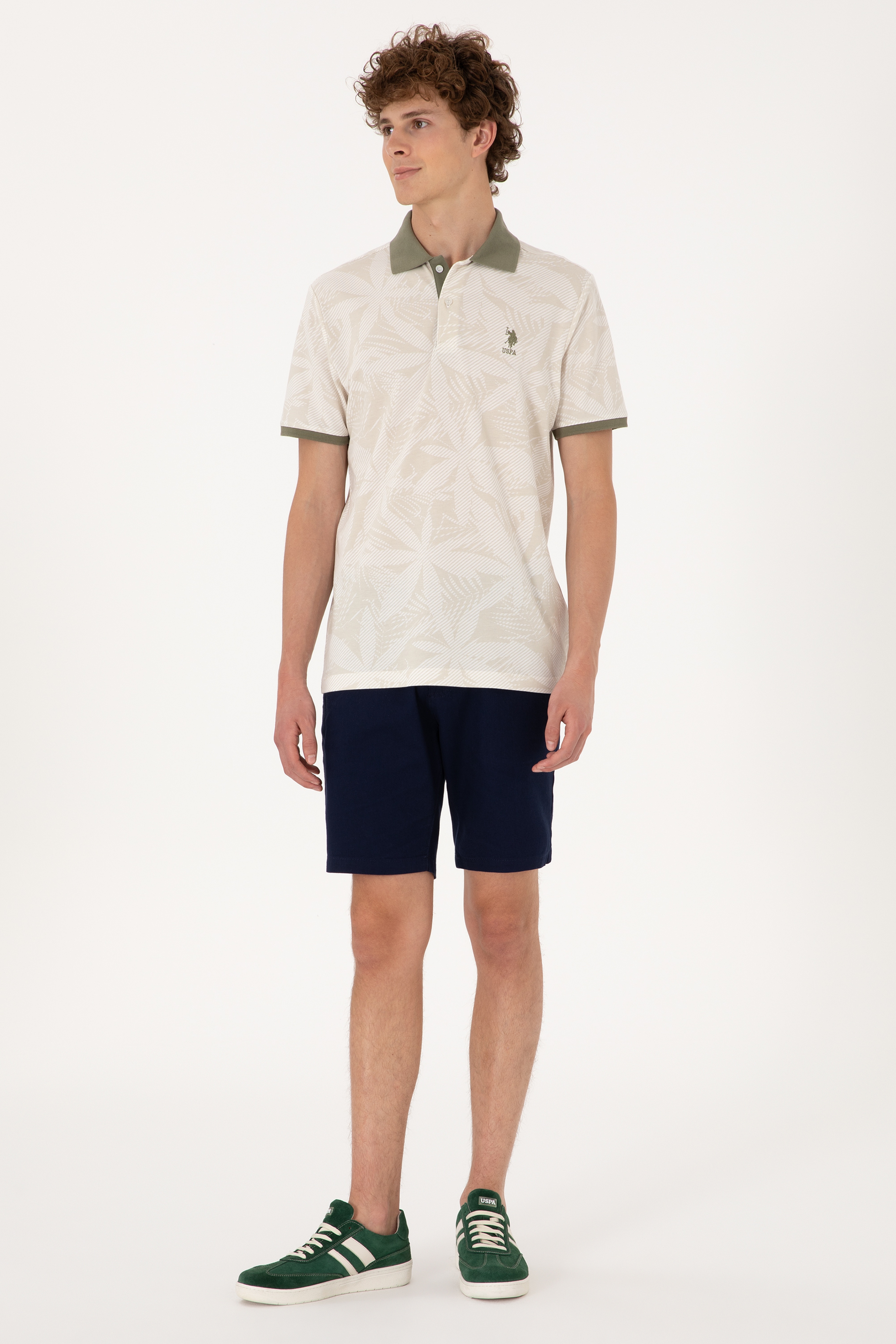 Erkek Regular Fit Polo Yaka Taş Tişört - Image 4