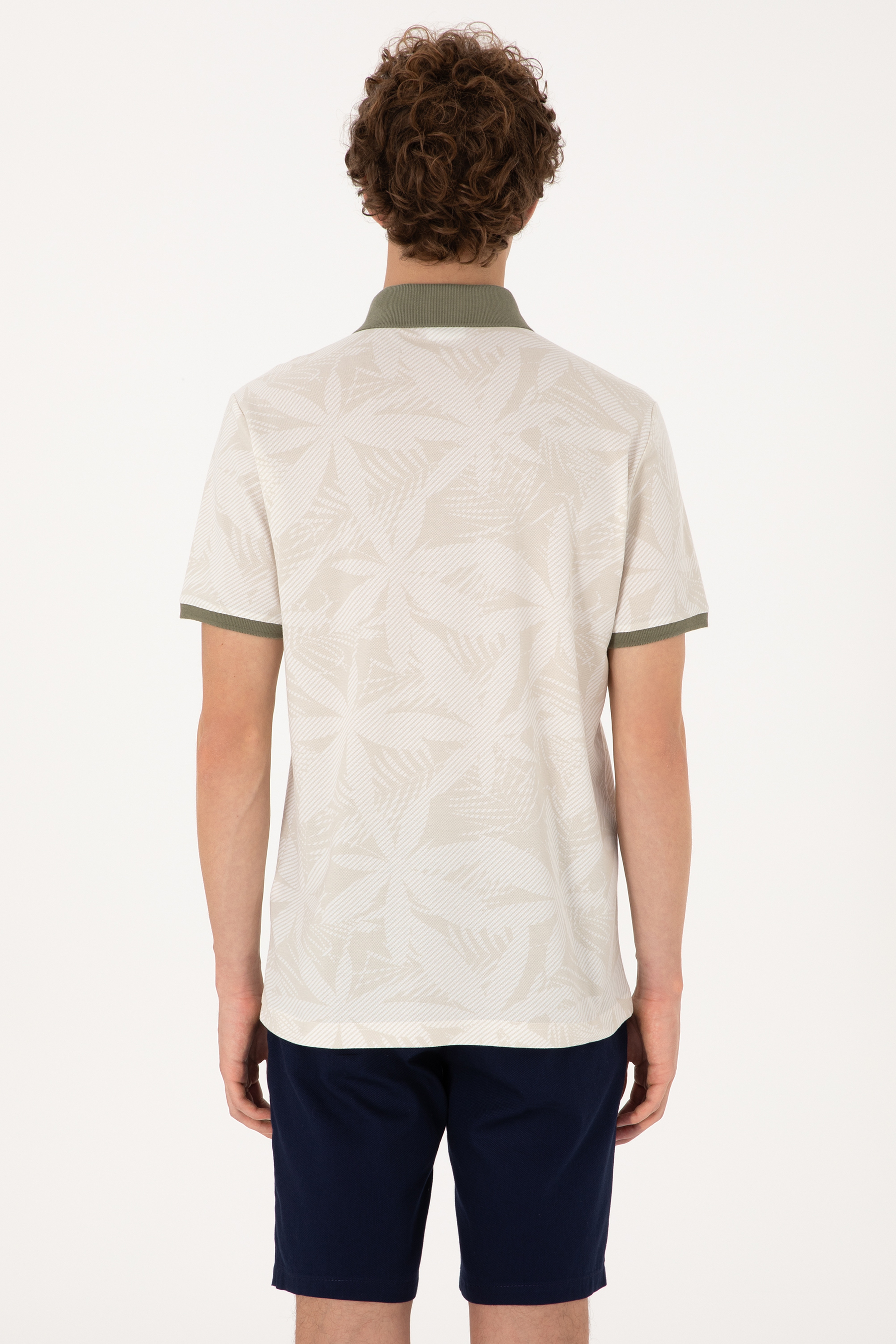 Erkek Regular Fit Polo Yaka Taş Tişört - Image 5