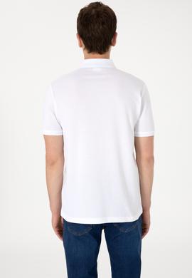 Erkek Regular Fit Polo Yaka Beyaz Tişört - 50306817001