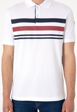 Erkek Regular Fit Polo Yaka Beyaz Tişört - 50306817001