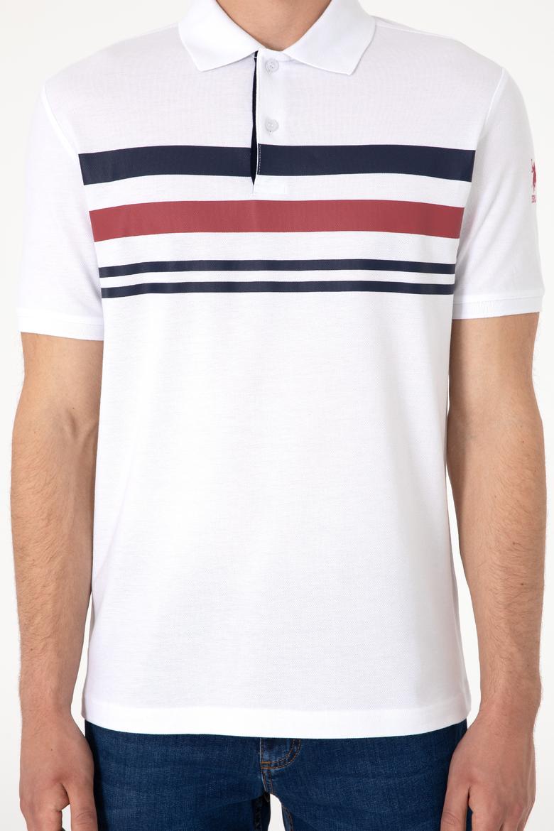 Erkek Regular Fit Polo Yaka Beyaz Tişört - 50306817001