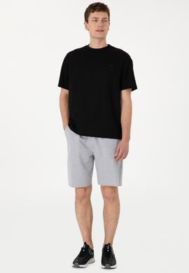 Erkek Gri Melanj Örme Şort - 50307289017