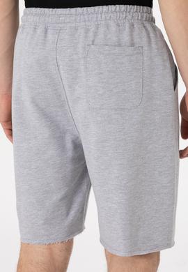 Erkek Gri Melanj Örme Şort - 50307289017