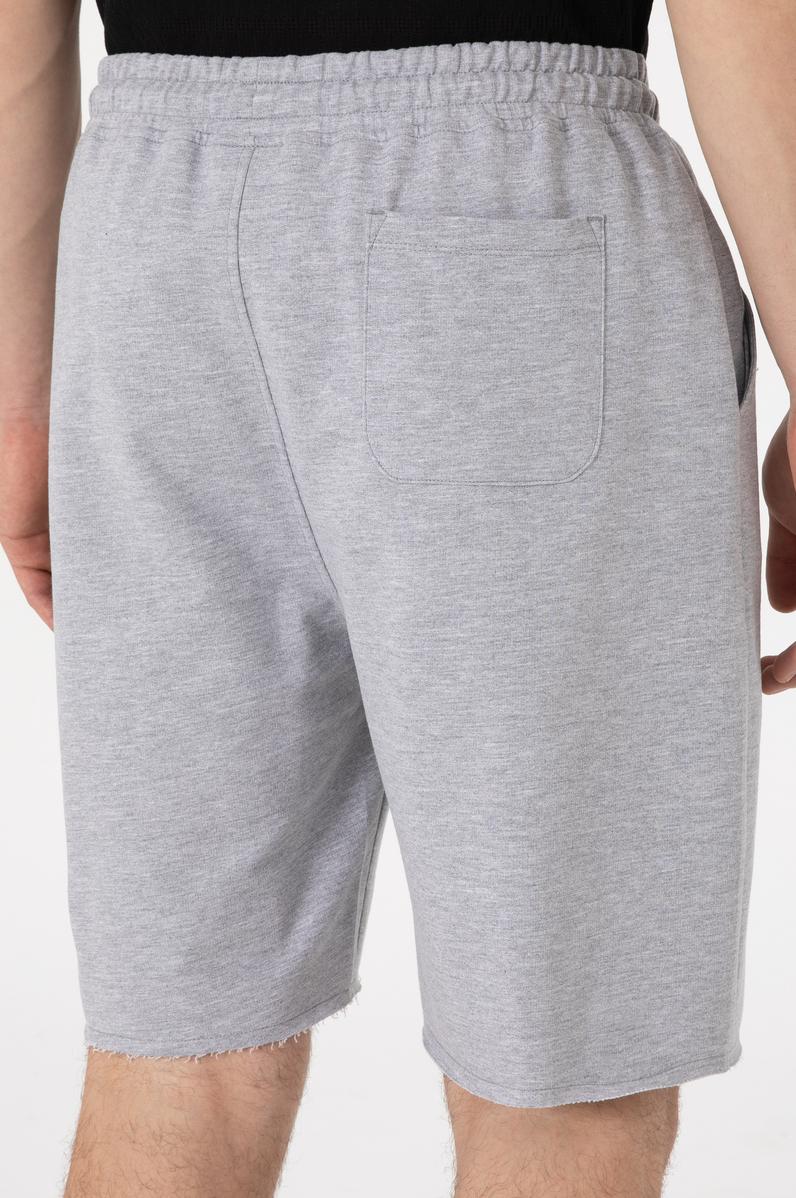 Erkek Gri Melanj Örme Şort