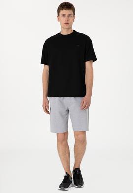 Erkek Gri Melanj Örme Şort - 50307289017