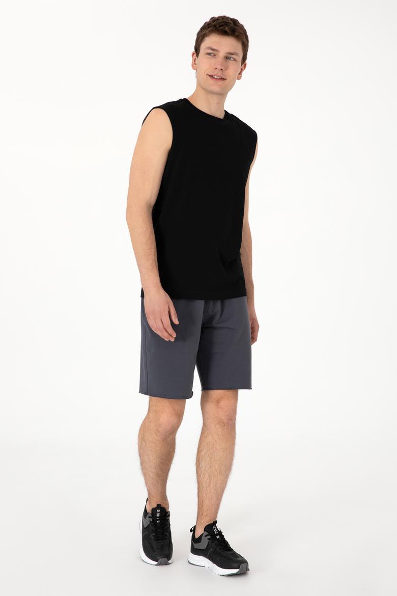 Erkek Antrasit Örme Şort - 50307289038