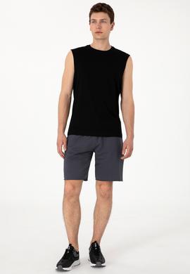 Erkek Antrasit Örme Şort - 50307289038