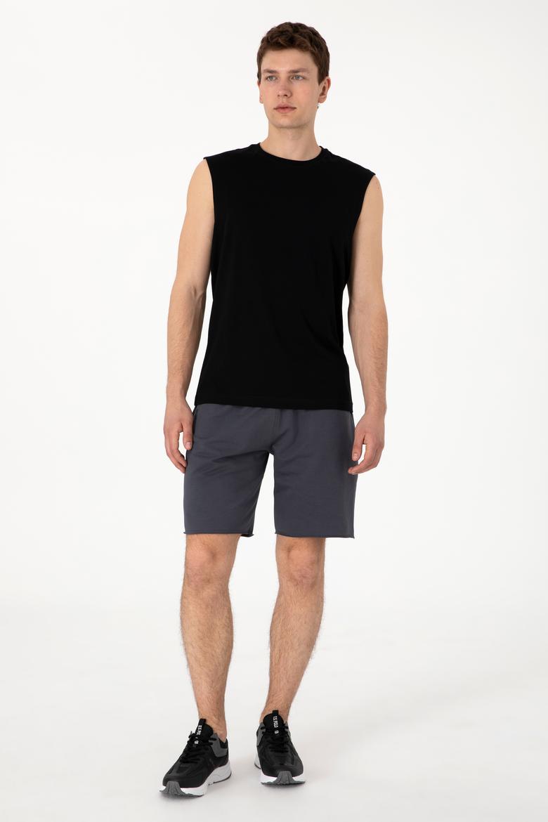 Erkek Antrasit Örme Şort