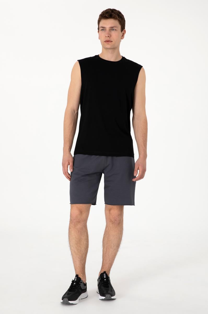 Erkek Antrasit Örme Şort