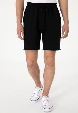 Erkek Siyah Örme Şort - 50307289028