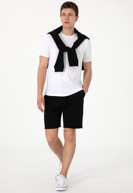 Erkek Siyah Örme Şort - 50307289028