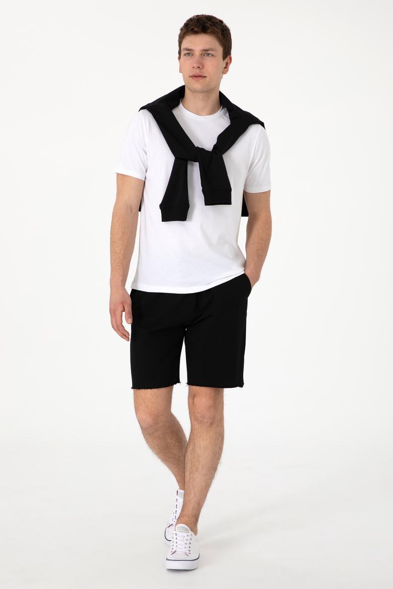 Erkek Siyah Örme Şort - 50307289028