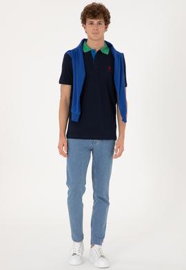 Erkek Regular Fit Polo Yaka Lacivert Tişört - 50306809018