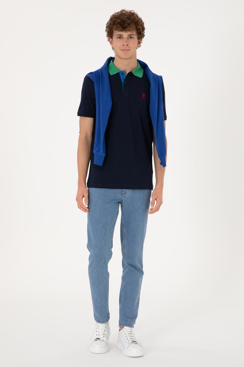 Erkek Regular Fit Polo Yaka Lacivert Tişört - 50306809018