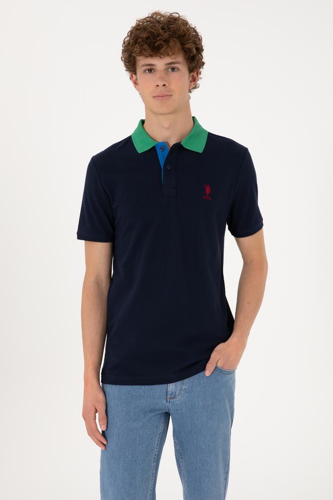 Erkek Regular Fit Polo Yaka Lacivert Tişört