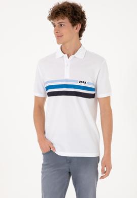 Erkek Regular Fit Polo Yaka Beyaz Tişört - 50306811006