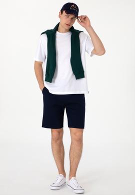 Erkek Lacivert Örme Şort - 50307289009