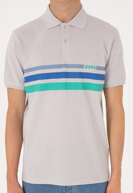 Erkek Regular Fit Polo Yaka Açık Gri Tişört - 50306811023