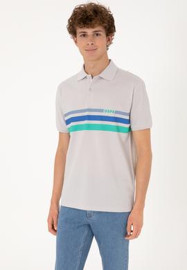 Erkek Regular Fit Polo Yaka Açık Gri Tişört - 50306811023