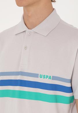 Erkek Regular Fit Polo Yaka Açık Gri Tişört - 50306811023