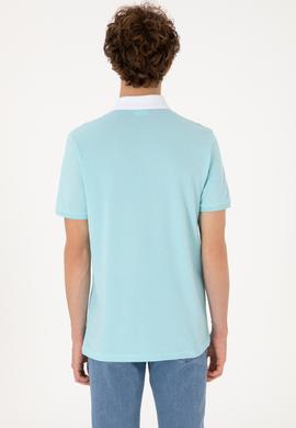 Erkek Regular Fit Polo Yaka Aqua Tişört - 50306809021