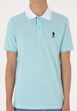 Erkek Regular Fit Polo Yaka Aqua Tişört - 50306809021