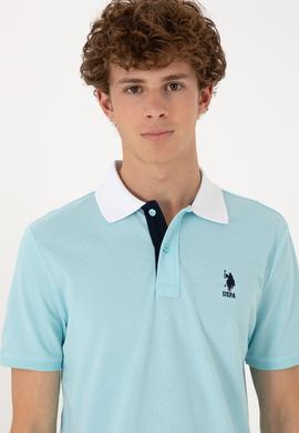 Erkek Regular Fit Polo Yaka Aqua Tişört - 50306809021